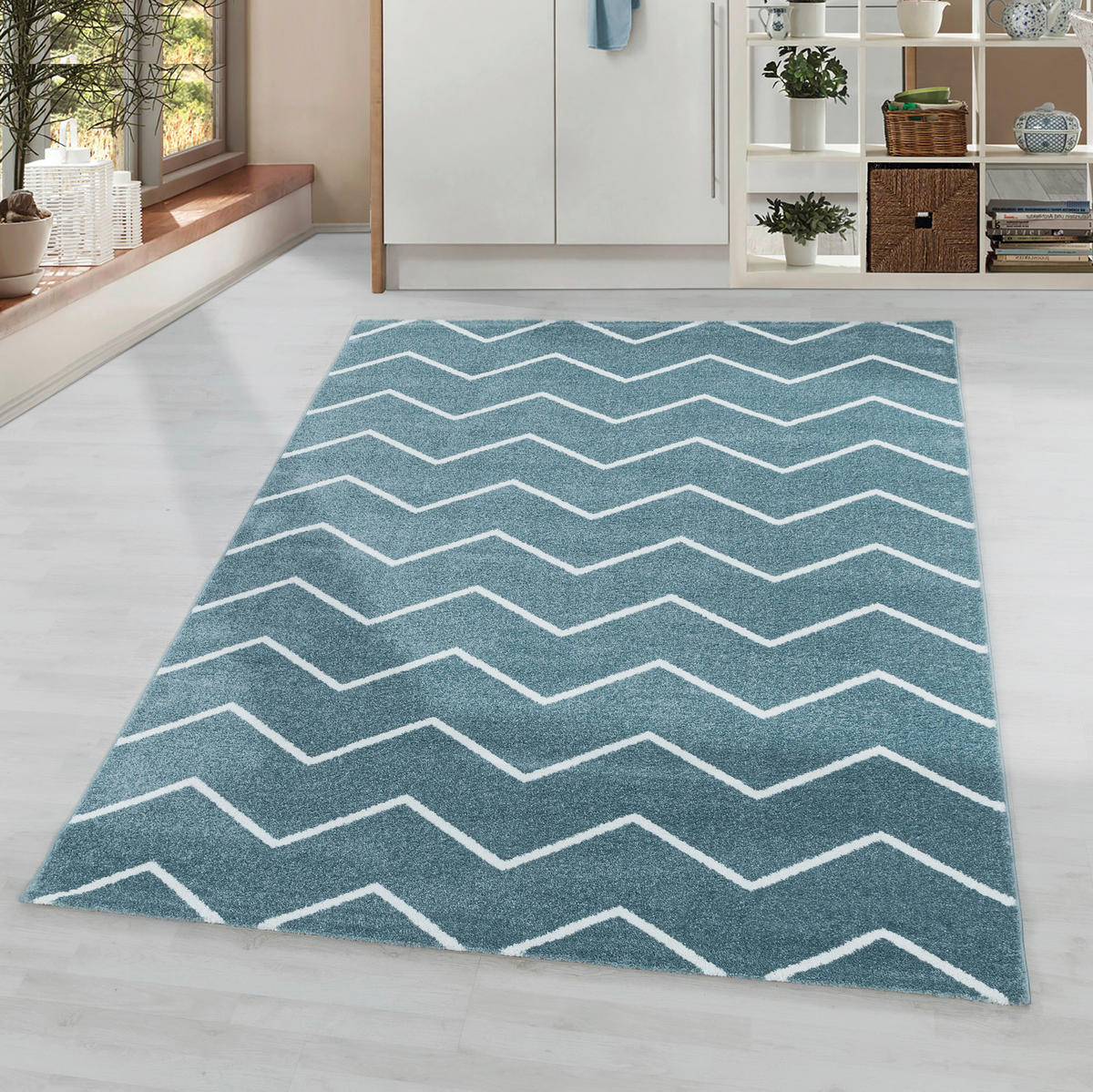LÄUFER 80/250 cm Rio 4602 blau Blau  - Blau, Basics, Textil (80/250cm)