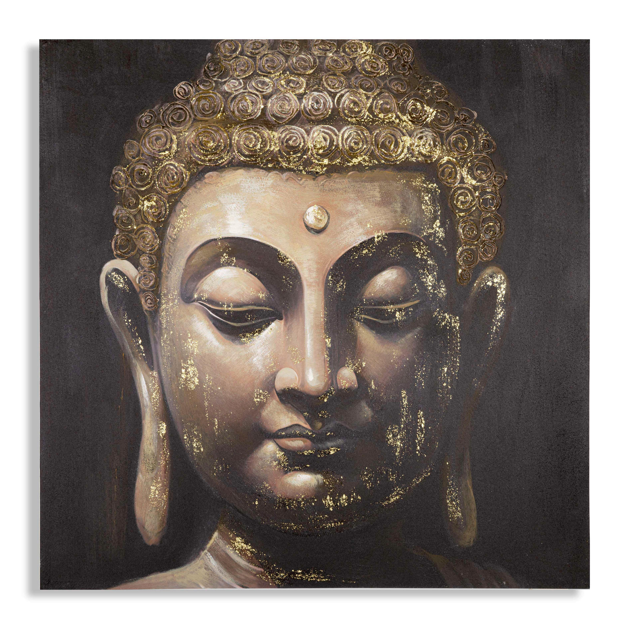 LEINWANDBILD Buddha  - Basics, Holz/Textil (100/100/3cm)