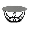 COUCHTISCH 80/80/40 cm rund Grau, Schwarz  - Schwarz/Grau, Basics, Stein/Metall (80/80/40cm) - Xora