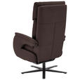 RELAXSESSEL in Leder Dunkelbraun  - Dunkelbraun/Schwarz, Design, Leder/Metall (70/117/85cm) - Dieter Knoll