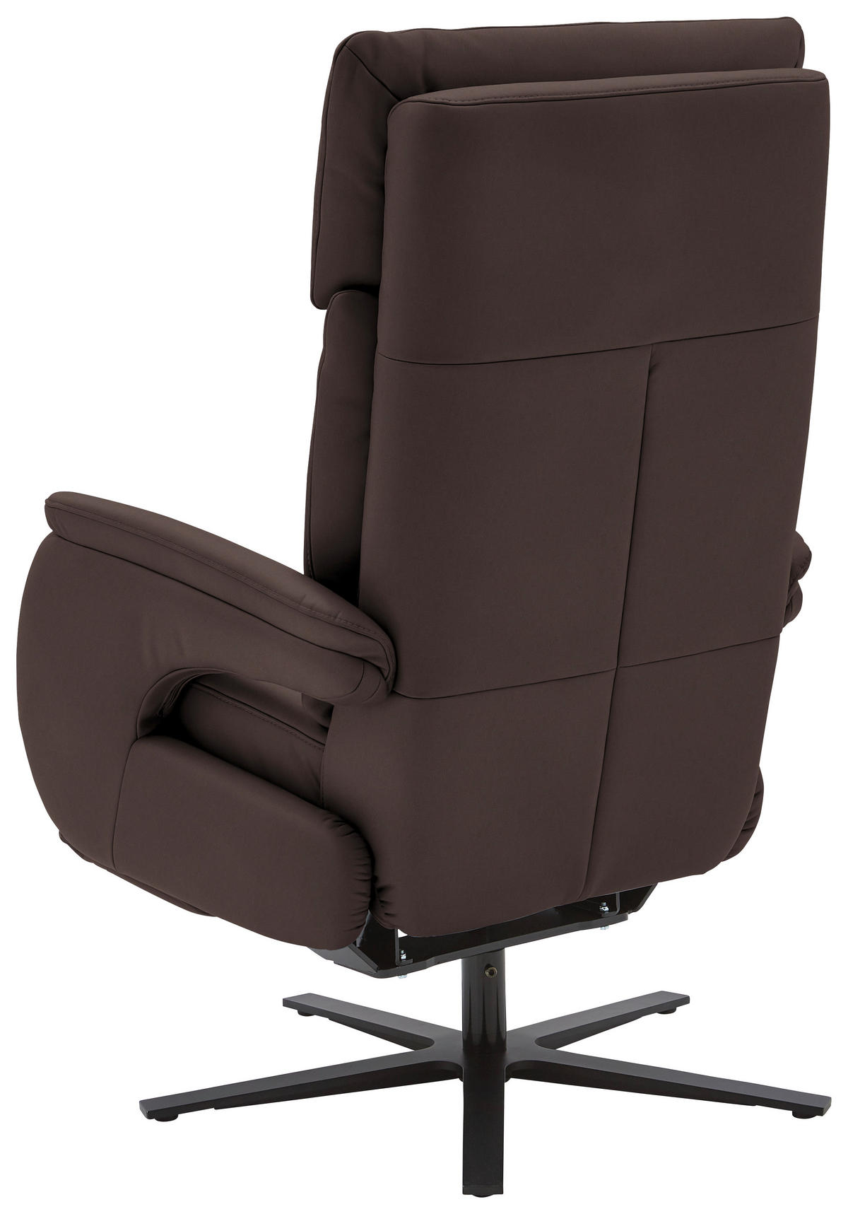 RELAXSESSEL in Leder Dunkelbraun  - Dunkelbraun/Schwarz, Design, Leder/Metall (70/117/85cm) - Dieter Knoll