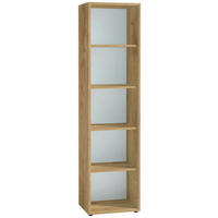 AKTENREGAL 50/196/37 cm  - Weiss/Eichefarben, Modern, Holzwerkstoff/Kunststoff (50/196/37cm) - Germania