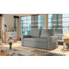 SCHLAFSOFA in Samt Hellgrau  - Hellgrau/Schwarz, Design, Kunststoff/Textil (150/90/90cm) - MID.YOU