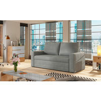SCHLAFSOFA in Samt Hellgrau  - Hellgrau/Schwarz, Design, Kunststoff/Textil (150/90/90cm) - MID.YOU