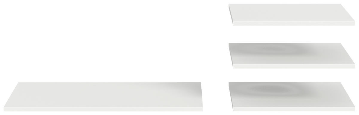 EINLEGEBODENSET 78/1,6/48 cm 4-teilig Weiß  - Weiß, MODERN, Holzwerkstoff (78/1,6/48cm) - MID.YOU