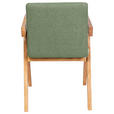 ARMLEHNSTUHL in Holz, Textil Grün  - Eichefarben/Grün, KONVENTIONELL, Holz/Textil (53,5/83/62cm) - Linea Natura