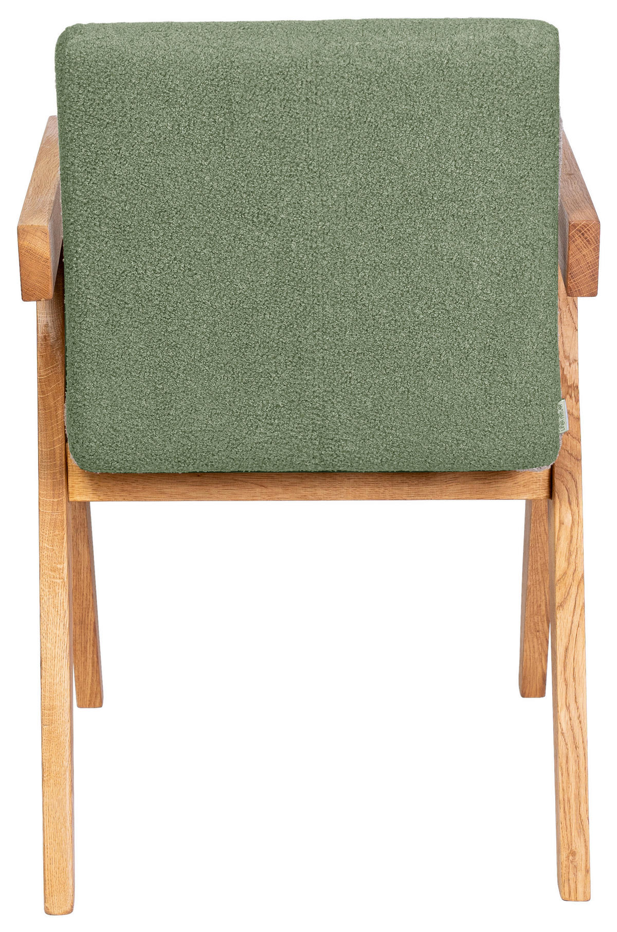 ARMLEHNSTUHL  in Bouclé  - Eichefarben/Grün, KONVENTIONELL, Holz/Textil (53,5/83/62cm) - Linea Natura