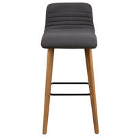 BARHOCKER in Holz, Textil Anthrazit, Eichefarben  - Eichefarben/Anthrazit, Design, Holz/Textil (44/101/47cm) - Livetastic