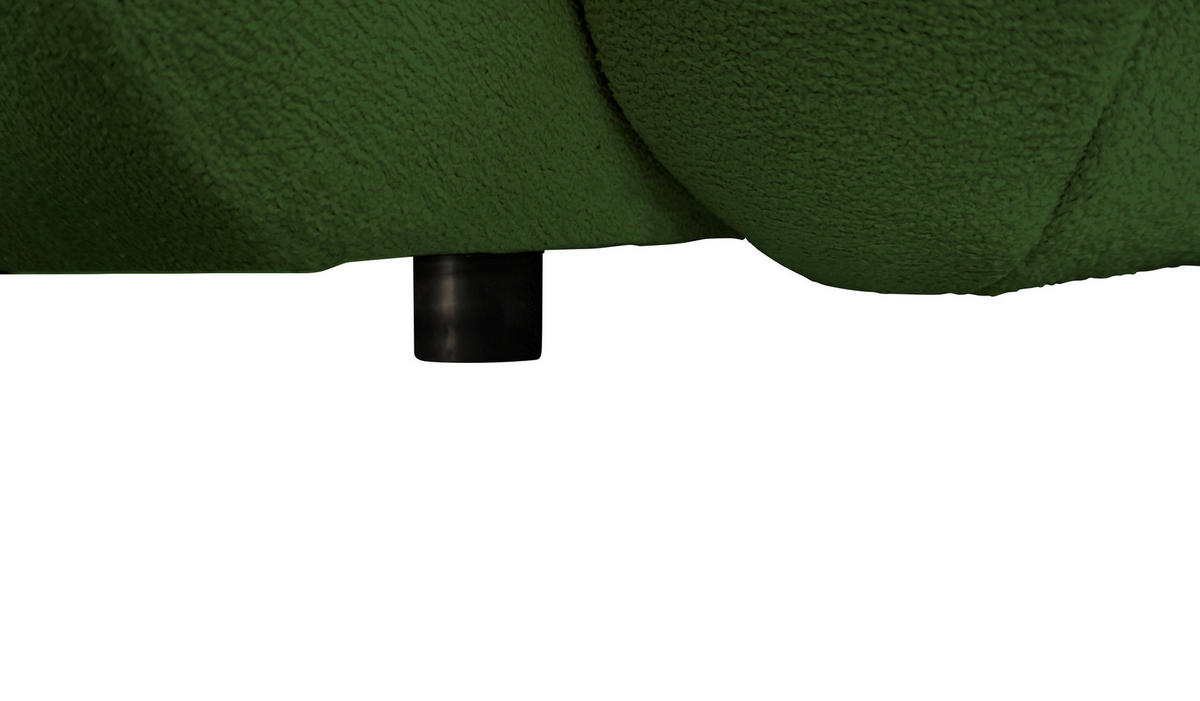 BIGSOFA  in Webstoff Dunkelgrün  - Dunkelgrün/Schwarz, KONVENTIONELL, Kunststoff/Textil (243/90,5/130cm) - Ambia Home