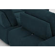 ECKSOFA in Velours Dunkelblau  - Schwarz/Dunkelblau, Design, Kunststoff/Textil (326/236cm) - Xora