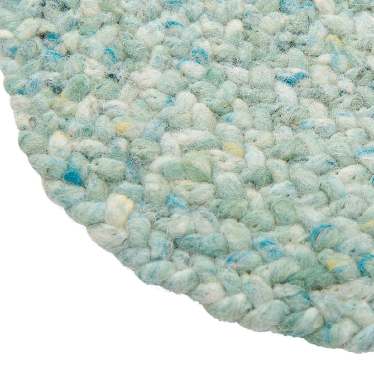 HANDWEBTEPPICH 35 cm Blau, Gelb, Türkis, Hellgrau, Beige, Koralle  - Türkis/Blau, KONVENTIONELL, Textil (35cm) - Linea Natura