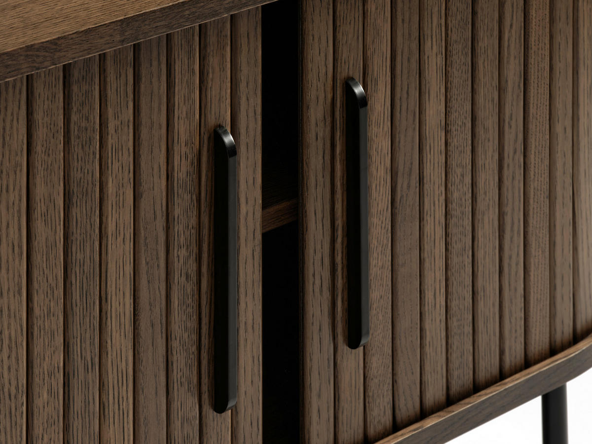 LOWBOARD  in 120/56/40 cm  - Eiche dunkel/Schwarz, Trend, Holz/Holzwerkstoff (120/56/40cm) - Xora