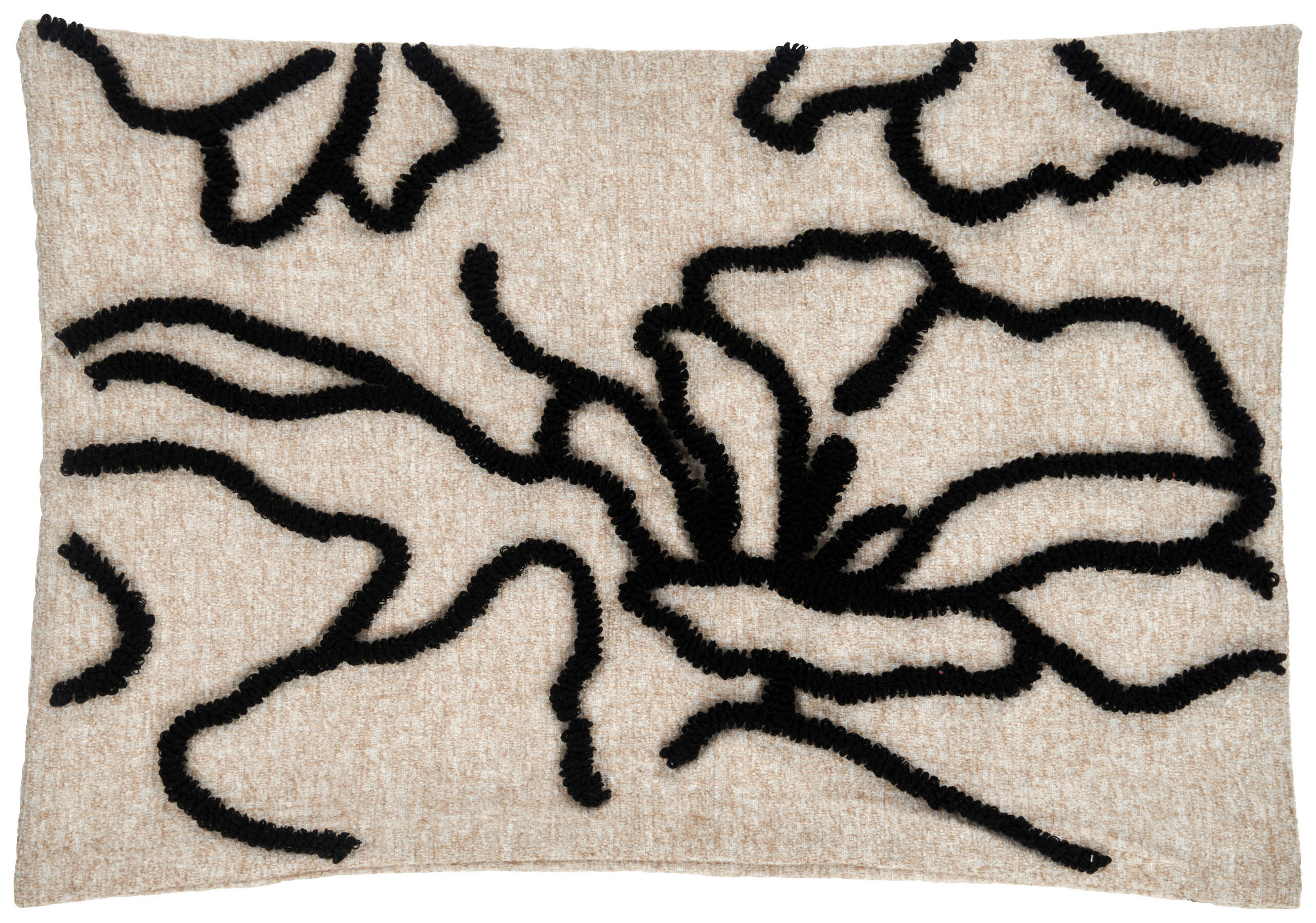 ZIERKISSEN  40/60 cm   - Schwarz/Naturfarben, KONVENTIONELL, Textil (40/60cm) - Esposa