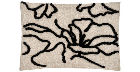 ZIERKISSEN  40/60 cm   - Schwarz/Naturfarben, KONVENTIONELL, Textil (40/60cm) - Esposa