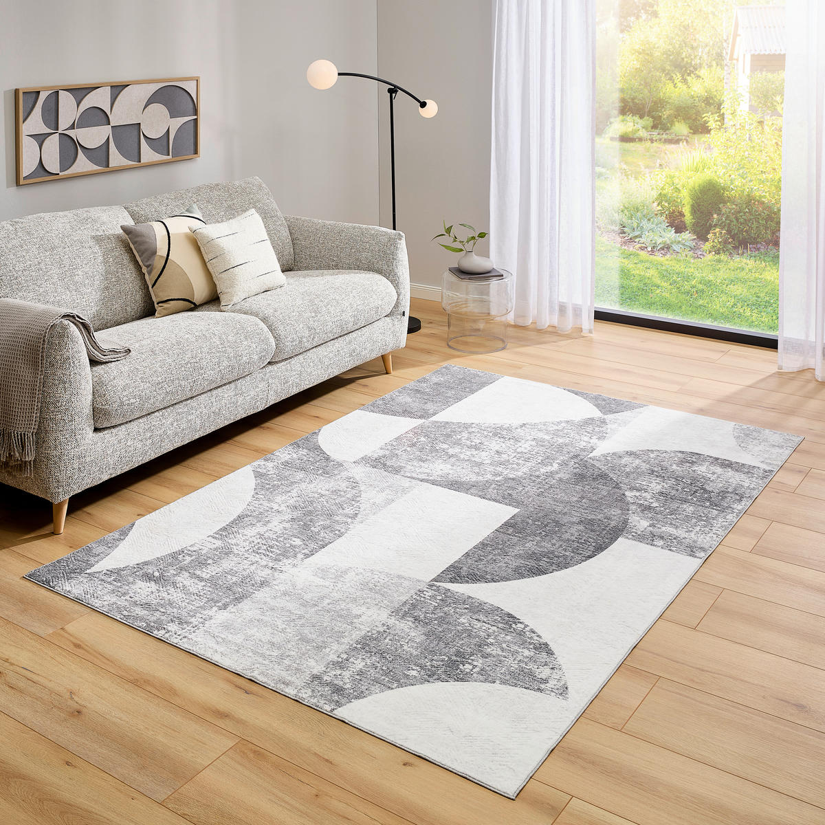 FLACHWEBETEPPICH 160/230 cm Grau rechteckig  - Grau, Design, Textil (160/230cm) - Novel