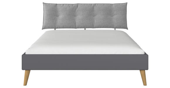 BETT 180/200 cm  in Grau  - Wildeiche/Grau, Design, Holz/Holzwerkstoff (180/200cm) - Carryhome