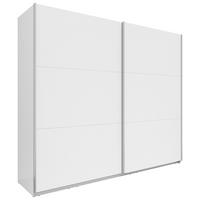SCHWEBETÜRENSCHRANK 250/216/64 cm 2-türig Weiß  - Silberfarben/Weiß, Basics, Holzwerkstoff/Metall (250/216/64cm) - Boxxx