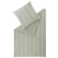 WENDEBETTWÄSCHE E-HarpStripe-F Flanell 135/200 cm  - Hellgrau/Grau, Design, Textil (135/200cm) - Esprit