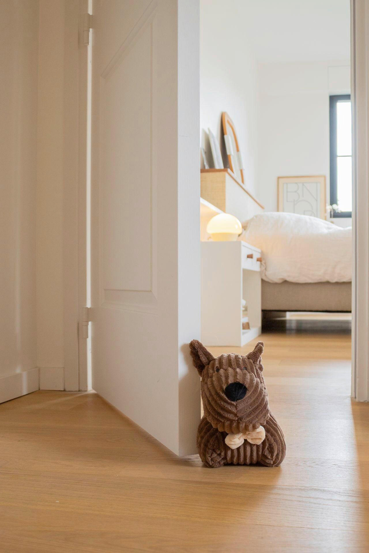 ZAUSTAVLJALEC VRAT - rjava, Basics, kamen/tekstil (25/12/23cm)