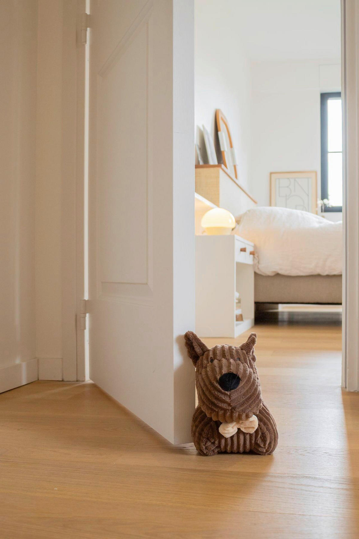 ZAUSTAVLJALEC VRAT - rjava, Basics, kamen/tekstil (25/12/23cm)