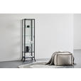 VITRINE  in Schwarz, Transparent  - Transparent/Schwarz, Basics, Glas/Metall (45/180/40cm) - Xora