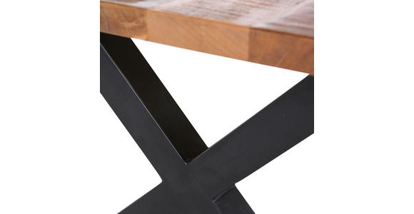 ESSTISCH in Holz 220/100/76 cm - Schwarz/Braun, LIFESTYLE, Holz/Metall (220/100/76cm) - Landscape