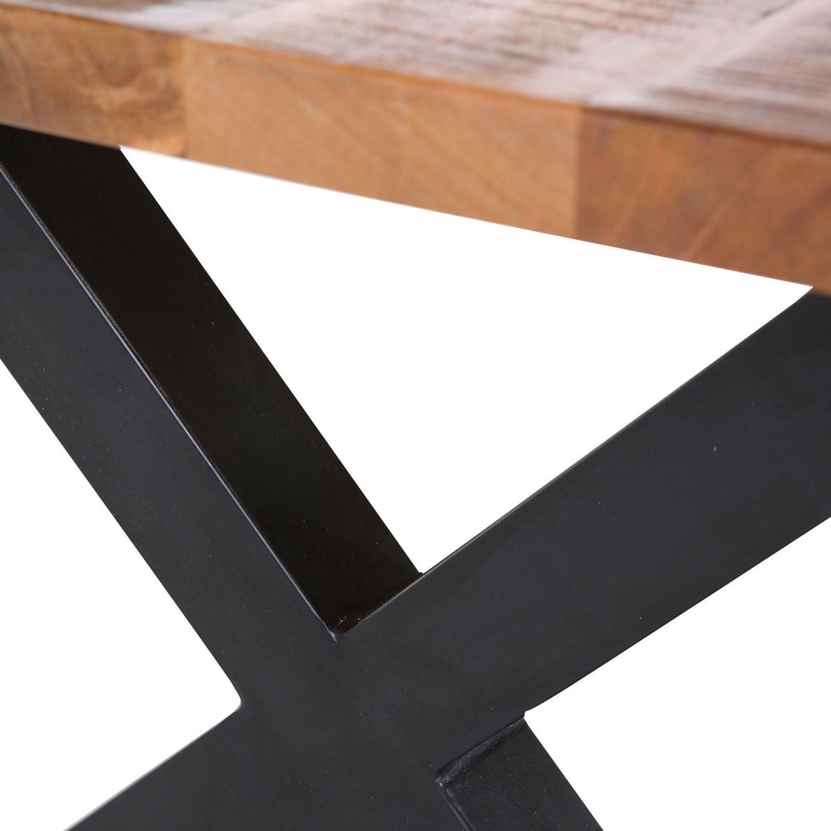 ESSTISCH in Holz 220/100/76 cm  - Schwarz/Braun, LIFESTYLE, Holz/Metall (220/100/76cm) - Landscape