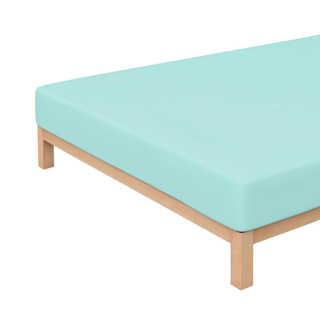 Thumbnail - Schlafgut Spannbetttuch Pure, Mintgrün, Textil, 180-200x200-220 cm, Grüner Punkt, Textiles Vertrauen - Oeko-Tex®, Hohens...