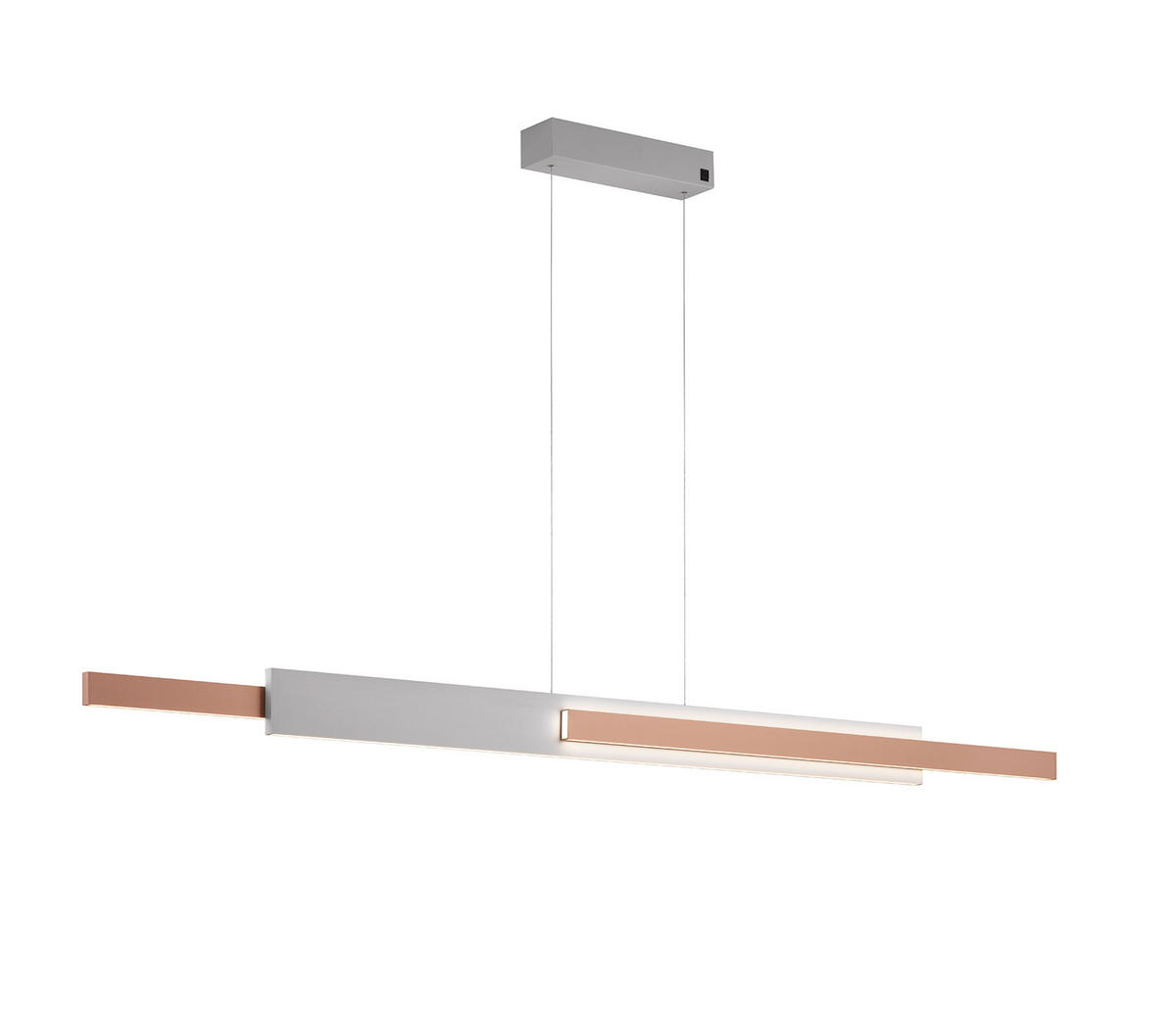 LED-PENDELLEUCHTE Rivera 190,5/174/6 cm   - Aprikose/Grau, Design, Metall (190,5/174/6cm) - Musterring