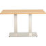 ESSTISCH Eiche massiv rechteckig Edelstahlfarben, Eichefarben - Edelstahlfarben/Eichefarben, Design, Holz/Metall (140/80/77cm) - Dieter Knoll