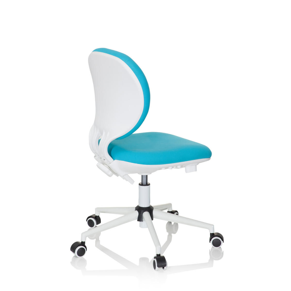 OTOČNÁ ŽIDLE PRO MLÁDEŽ, tyrkysová - tyrkysová, Basics, plast (43/82-95/56cm) - MID.YOU