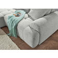 Ecksofa mit Funktion Creme Flachgewebe Zierkissen, Rückenkissen, Bettkasten, Schlaffunktion, Rücken echt, Liegefläche im Originalstoff  - Creme/Schwarz, KONVENTIONELL, Kunststoff/Textil (190/277cm) - Carryhome