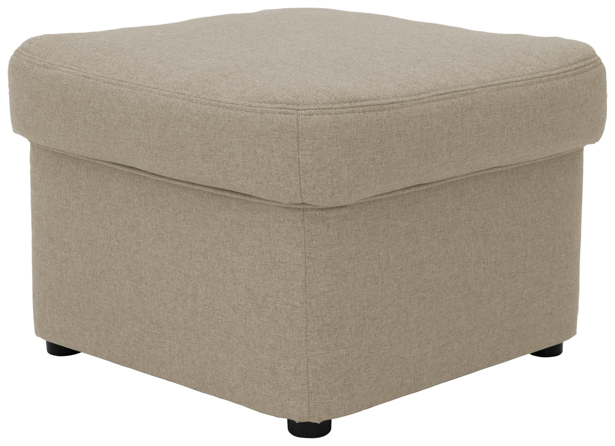 HOCKER Webstoff Schlammfarben - Schlammfarben/Schwarz, KONVENTIONELL, Kunststoff/Textil (60/40/60cm) - MID.YOU
