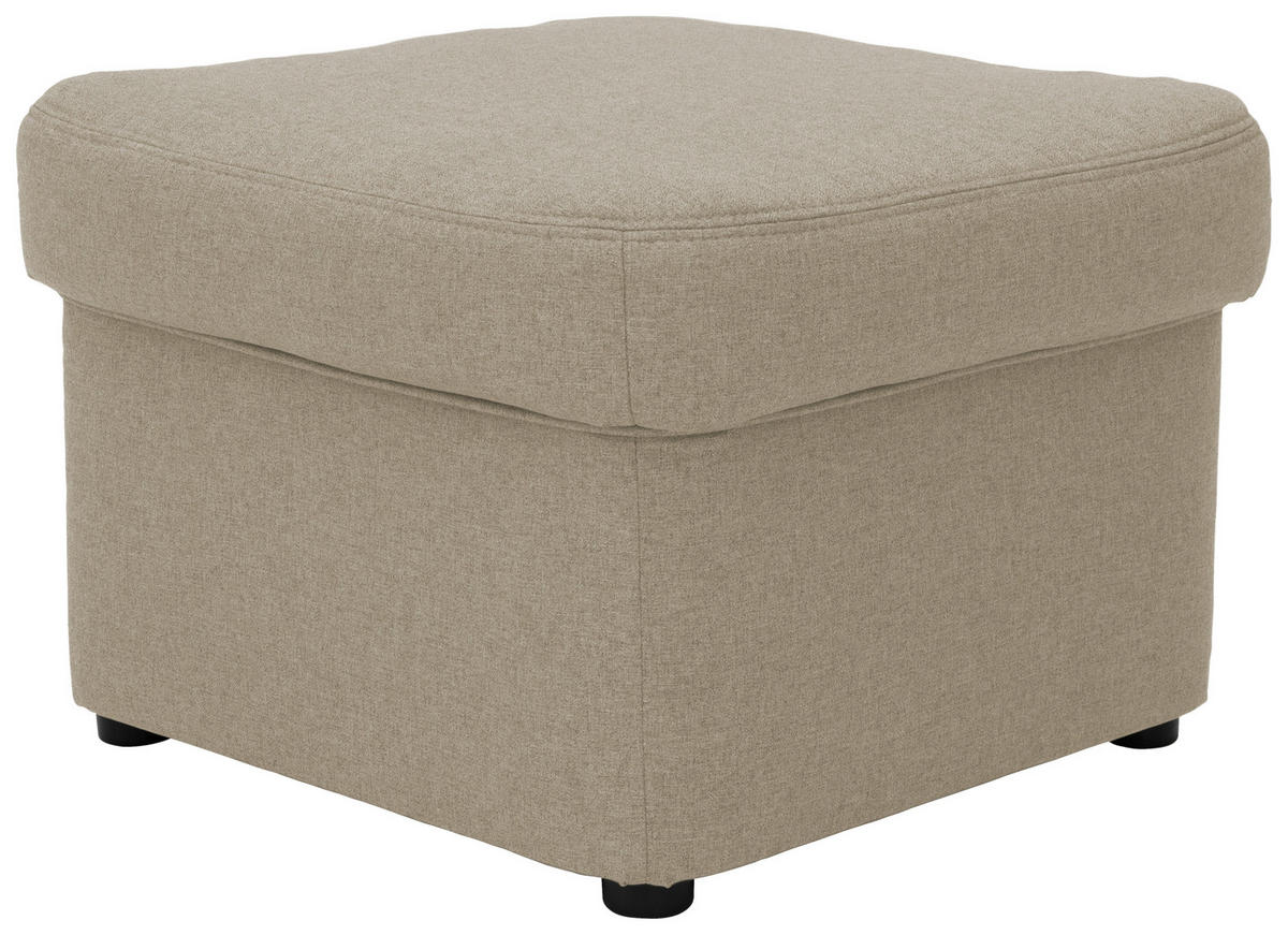 HOCKER in Textil Schlammfarben  - Schlammfarben/Schwarz, KONVENTIONELL, Kunststoff/Textil (60/40/60cm) - MID.YOU