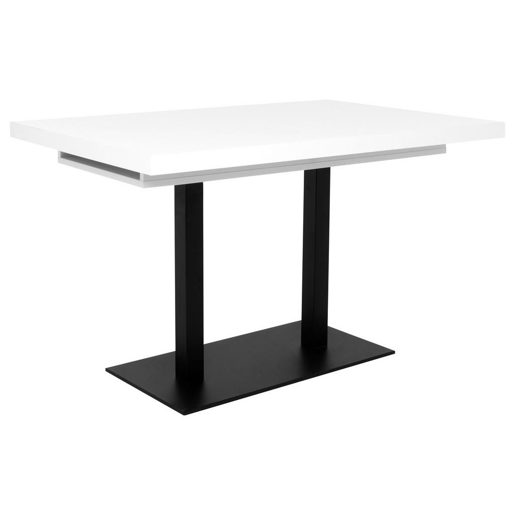 P & B JEDÁLENSKÝ STÔL, čierna, biela, 120/80/75 cm