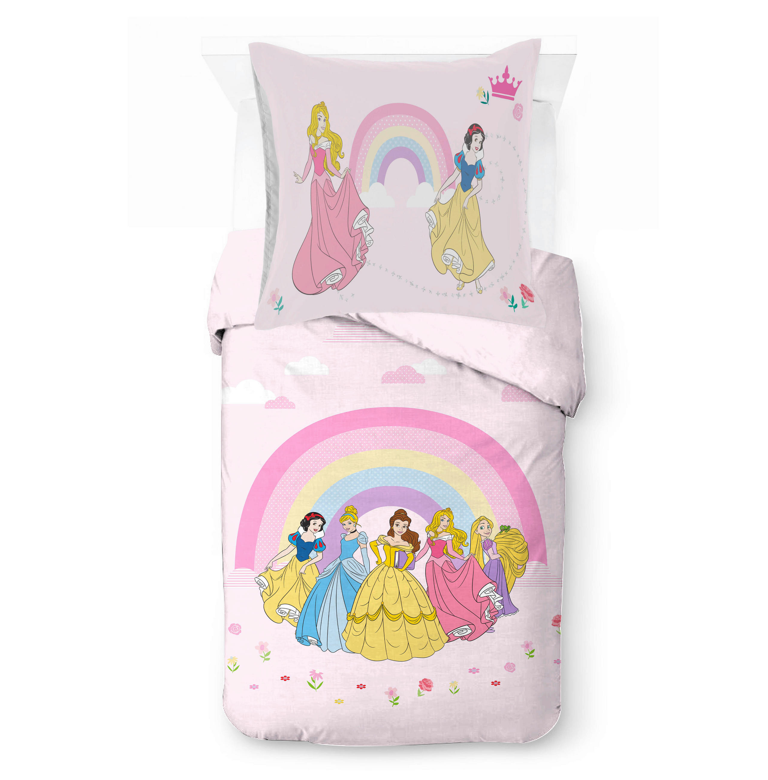 KINDERBETTWÄSCHE Disney Princess Rainbow 135/200 cm  - Pink, Basics, Textil (135/200cm)