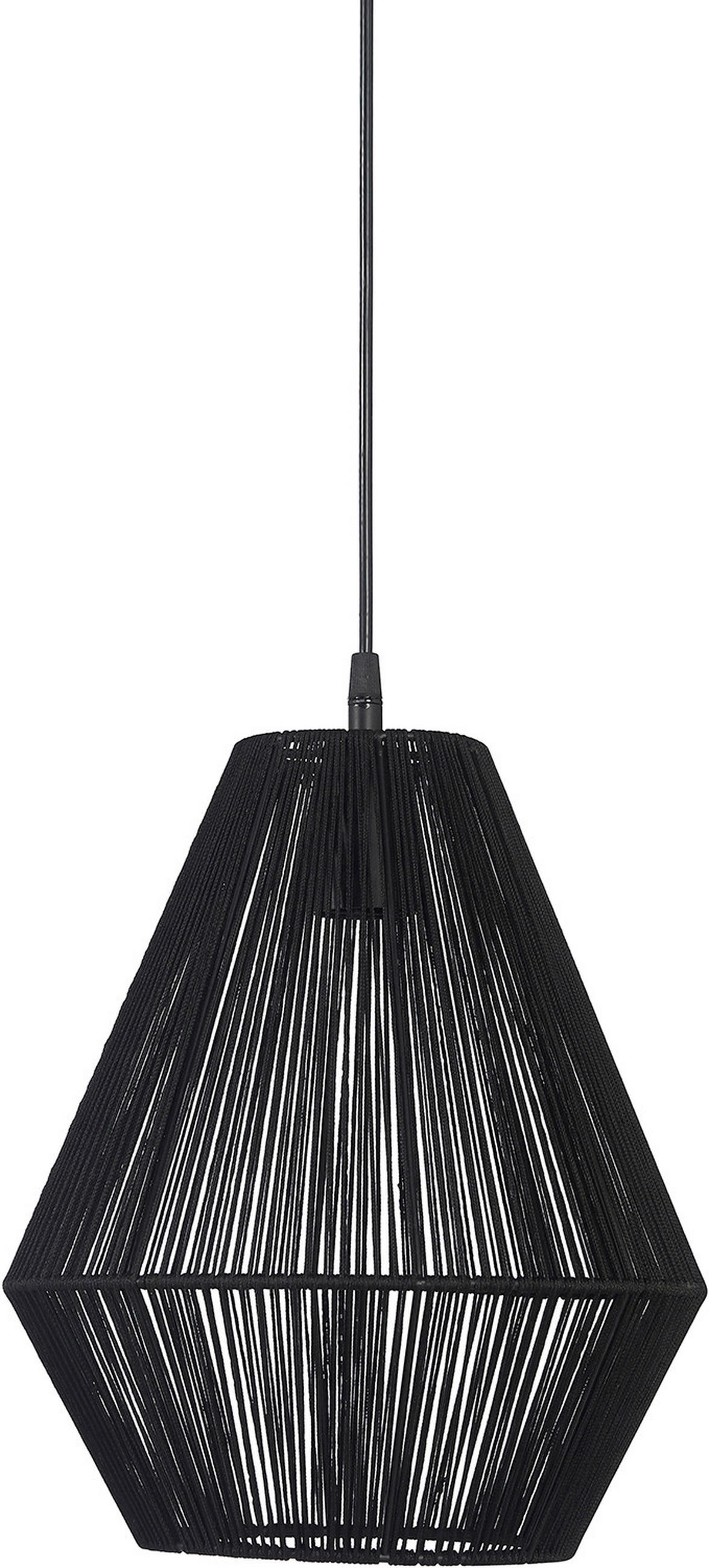 HÄNGELEUCHTE PR Home Rio 28/37/28 cm   - Schwarz, KONVENTIONELL, Naturmaterialien (28/37/28cm)