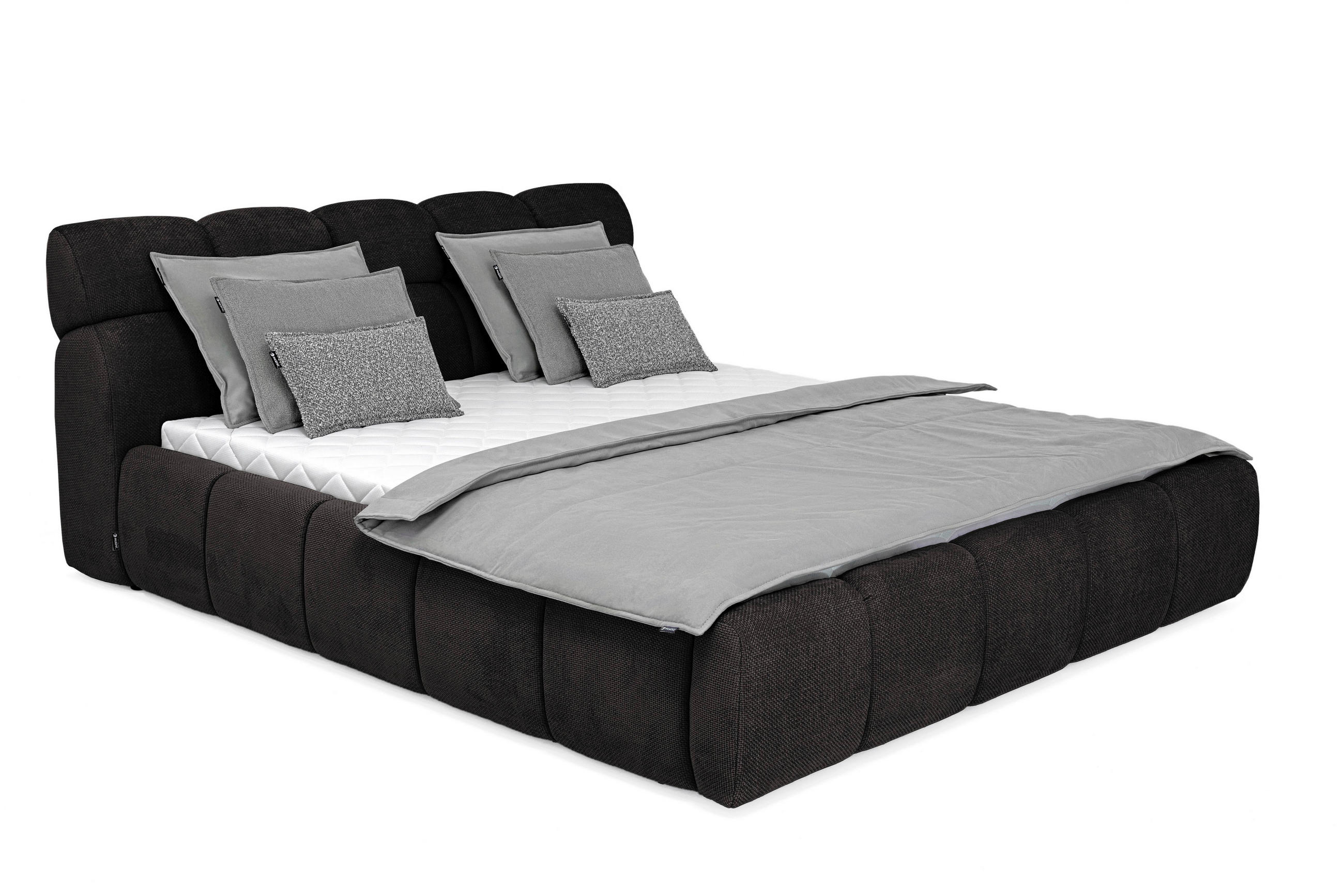 POLSTERBETT 180/200 cm  in Schwarz  - Schwarz, Design, Kunststoff/Textil (180/200cm) - Esposa