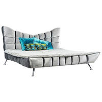 POLSTERBETT Silberfarben 160/200 cm  - Silberfarben, Design, Textil/Metall (160/200cm) - Bretz