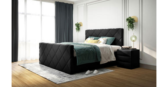 BOXSPRINGBETT 160/200 cm  in Schwarz  - Schwarz, KONVENTIONELL, Textil (160/200cm) - Esposa