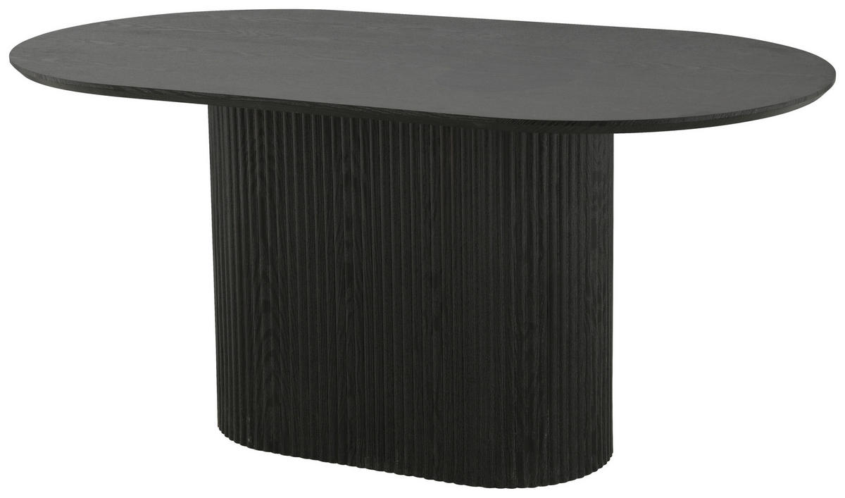 ESSTISCH Eiche furniert rechteckig Schwarz  - Schwarz, LIFESTYLE, Holz/Holzwerkstoff (160/75/90cm) - MID.YOU