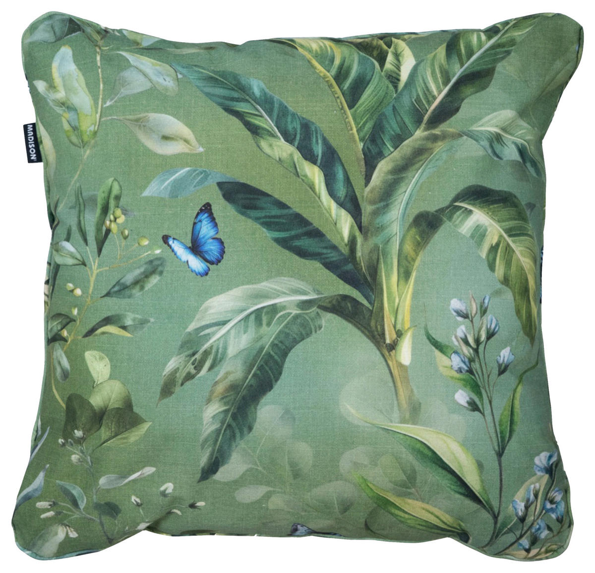 OUTDOOR-KISSEN in Grün Floral 50/50 cm  - Grün, Basics, Textil (50/50cm)