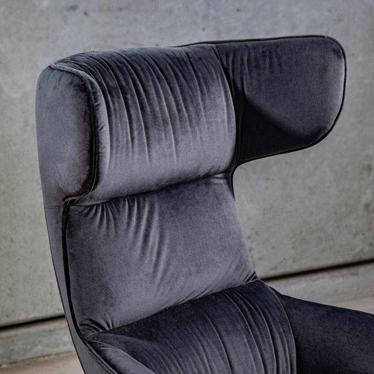 FÅTÖLJ i textil svart  - svart, Klassisk, textil (76/103/93cm) - Livetastic