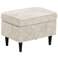 HOCKER Webstoff Beige  - Beige/Schwarz, KONVENTIONELL, Holz/Textil (63/43/42cm) - MID.YOU