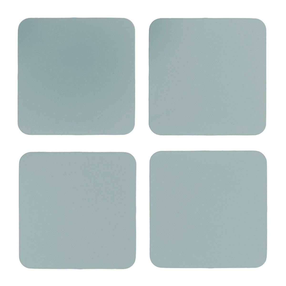 GLASUNTERSETZER  - Pastellgrün, Basics, Leder (10/10/0.2cm)