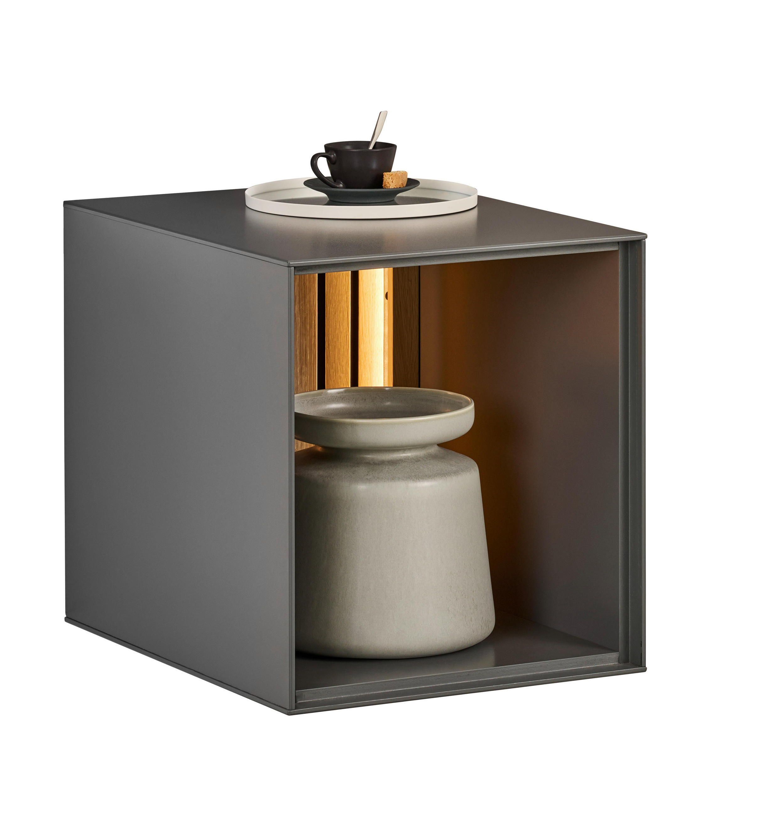 REGALELEMENT Anthrazit, Eichefarben  40/44/50 cm  - Eichefarben/Anthrazit, Design, Holz/Holzwerkstoff (40/44/50cm) - Dieter Knoll