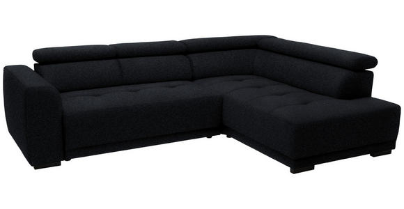ECKSOFA in Chenille Anthrazit 284/205 cm - Anthrazit/Schwarz, Design, Kunststoff/Textil (284/205cm) - Xora