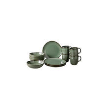 FRÜHSTÜCKSSERVICE Lave vert 12-teilig  - Dunkelgrün, Basics, Keramik (34,5/19,4/32,cm) - Villeroy & Boch