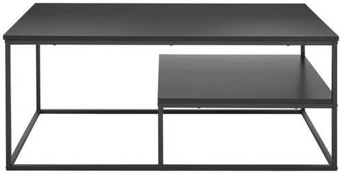 Couchtisch Sun in Metall, Holzwerkstoff 110/60/45 cm  - Schwarz, Design, Holzwerkstoff/Metall (110/60/45cm) - MID.YOU