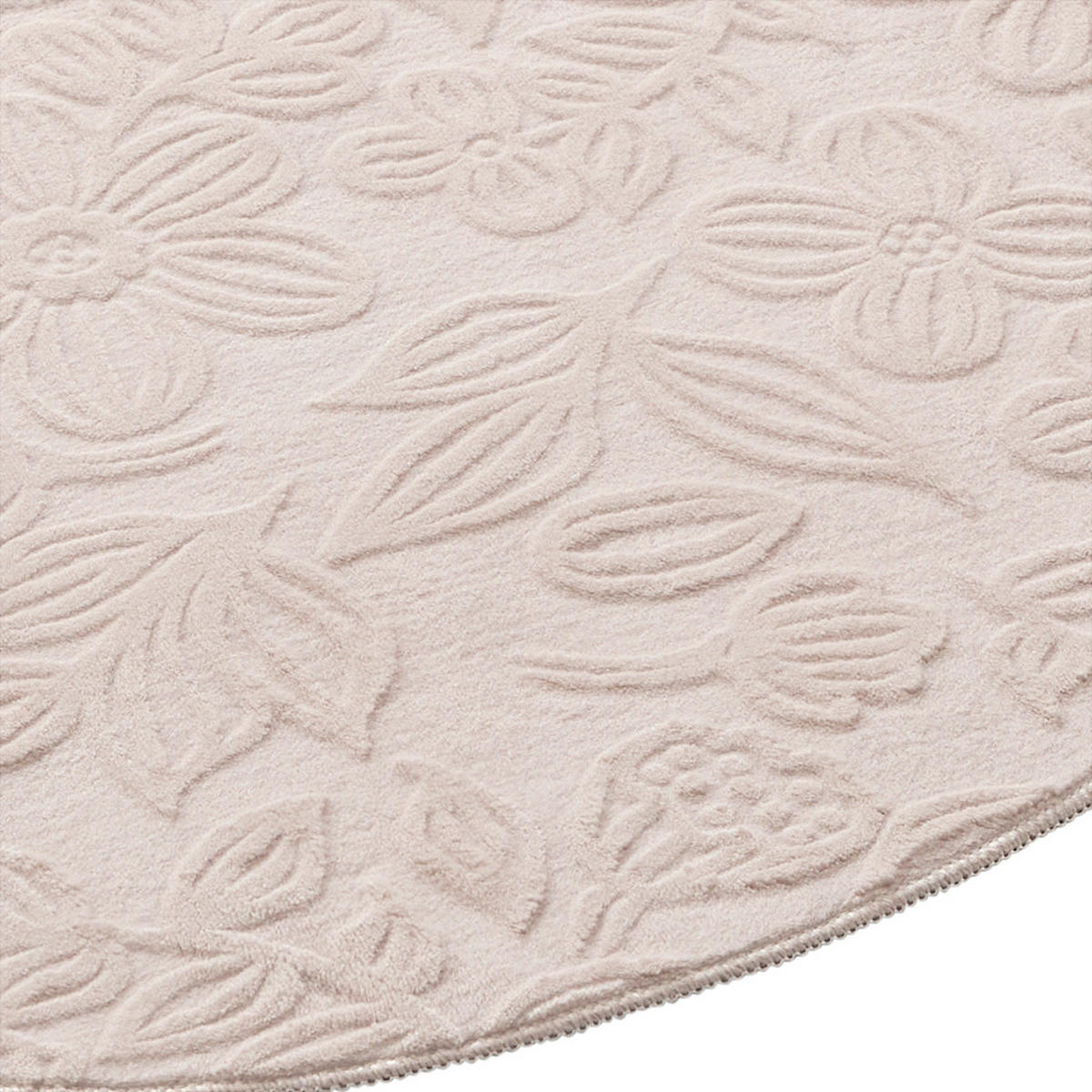 WEBTEPPICH 120 cm Stilo Beige rund  - Beige, Basics, Textil (120cm) - Novel